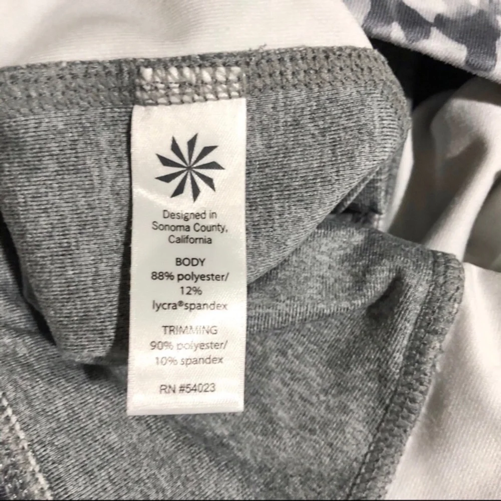 Athleta Run Dapple Be Free Crop Legging Gray White Size Small Activewear - Picture 12 of 14